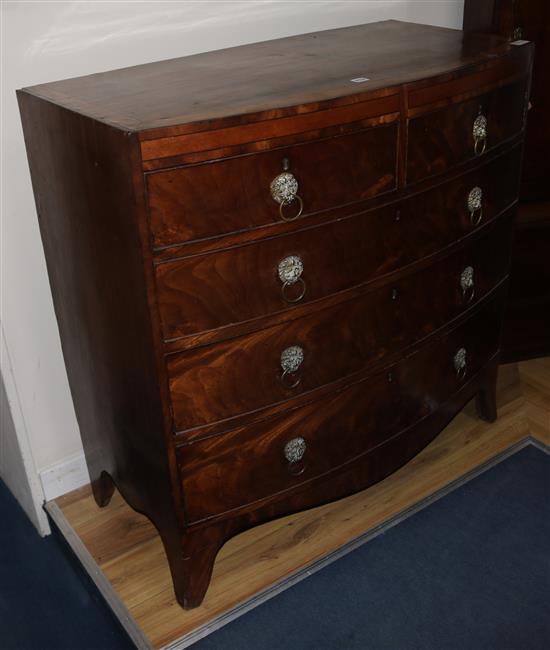 A Regency mahogany caddy top chest of drawers, W.105cm